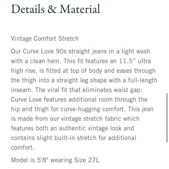 abercrombie 90s straight jean (curve love) - Picture 4 of 8